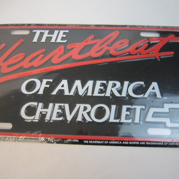 The Heartbeat of America Embossed Metal Auto Car Plate / Tag 6" x 12" - New - Picture 3 of 6